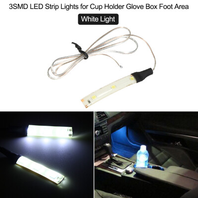 

3SMD LED Strip Lights for Cup Holder Glove Box Foot AreaRed Light