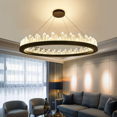 

Baycheer HL487591 Ultra Modern LED Crystal Ring Pendant LED 1575 White Light