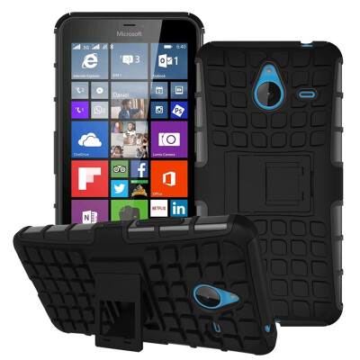 

Fivice Nokia Lumia 640 Case TPU anti-fall tire pattern back clip bracket phone case