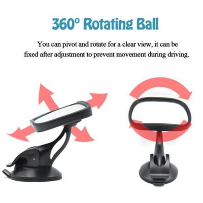 

Car Adjustable Rear View Back Seat Headrest Mount Baby Safety Rectangular Mirror