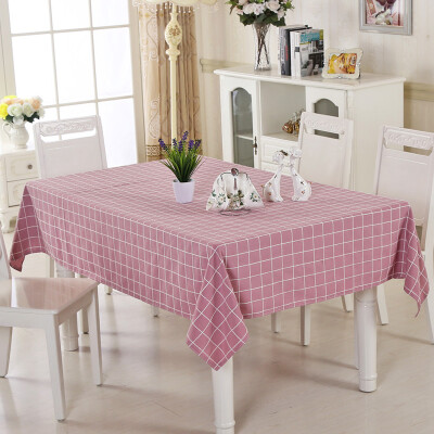 

Green reed cotton linen tablecloth coffee table cloth large square pink 130 180cm