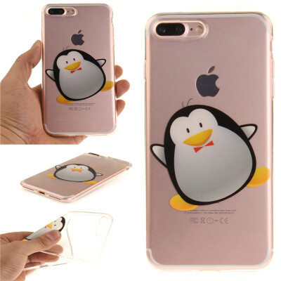 

Cartoon penguin Pattern Soft Thin TPU Rubber Silicone Gel Case Cover for IPHONE 7 Plus