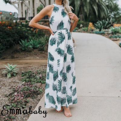 

Women Maxi Boho Floral Summer Beach Long Maxi Dress Evening Cocktail Party