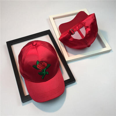 

Unisex Men Women Rose Embroidery Adjustable Baseball Cap Hip Hop Hat Cool