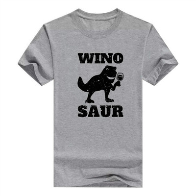 

Wino Saur Wine O-Neck T Shirt Tops Black Cool Vintage Winosaur Mens T-Shirt