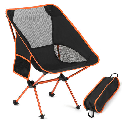 

Portable Folding Chairs Camping Detachable Slacker Chairs Fishing Stool Hiking Traveling Rest Seat with Carry Pouch