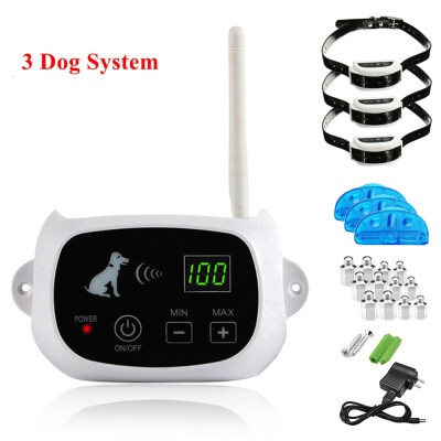 

Wireless Electric Dog Pet Fence Containment System Transmitter Collar Waterproof