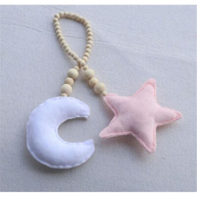 

Kids Room Wall Hanging Ornament Home Decor Moon&Stars Toys Scene Photo Props