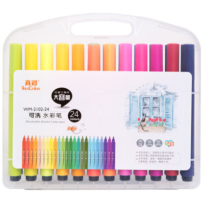 

Truth Truecolor WM-2102-24 large triangular PP PP boxed watercolor pen 24 colors