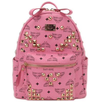 

DEER LOVE handbags shoulder bag Korean fashion rivets backpack bag LEMMK3SVE20 pink