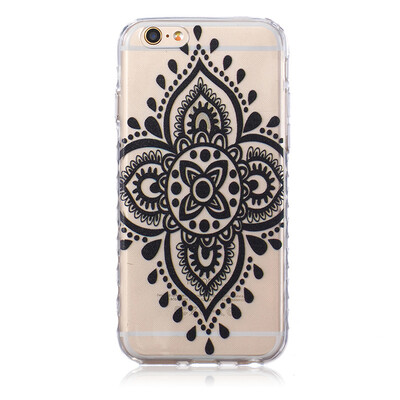 

Черный китайский узел Pattern Мягкий чехол тонкий ТПУ резиновый силиконовый гель чехол для IPHONE 6/6S