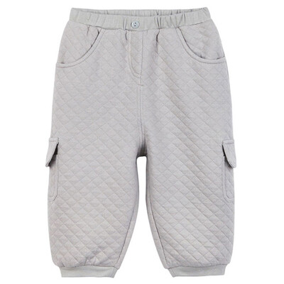 

Xin Song male boy rhombic lattice cotton warm pants autumn and winter thickening warm sports leisure trousers light gray 8012B100 / 53