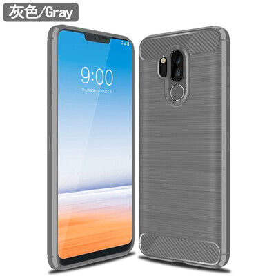 

Fivice LG G7 case Brushed carbon fiber silicone anti-fall soft shell phone case