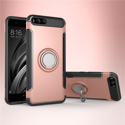 

Fivice Xiaomi MI 6 case PC metal ring shell magnetic car bracket TPU phone case