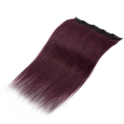 

100 Remy Human 34 Full Head 1 Piece 5 Clips Clip in Remy Human Hair Extensions Silky Straight