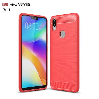 

Fivice Vivo V9Y85 case Luxury brushed carbon fiber TPU soft shell