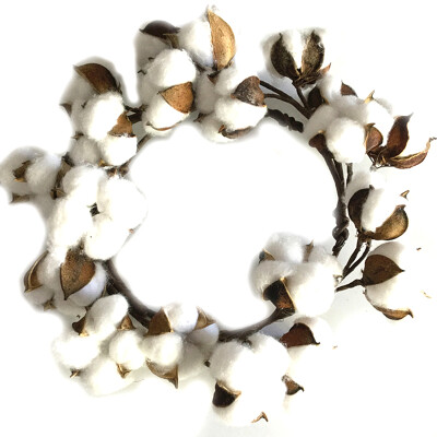 

UpperX Cotton ring simulation cotton wreath Christmas wreath door link day decoration hanging decoration welcome decoration