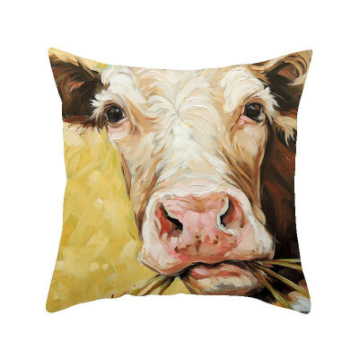

45cm45cm Super clear Farm wind cow pattern super soft throw pillow covers couch cushion covers decorative pillows