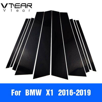 

Vtear For BMW 1 3 5 series For BMW X1 X3 X5 accessories car window BC pillar sticker trim black mirror reflection panel Exterior
