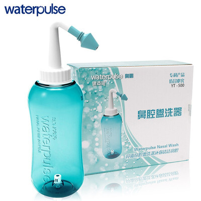 

Waterpulse Portable Nasal Rinse Cleaner 500ml Capacity Nasal Wash Bottle Irrigation Allergies Relief Rinse Neti Pot Nose Wash
