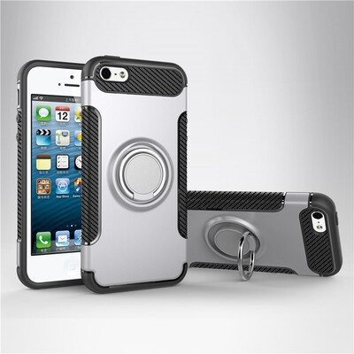 

Fivice iphone 55s5SE case PC metal ring shell magnetic car bracket TPU phone case