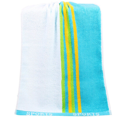 

Liang Jian sports towel cotton soft sweat to increase the extension of 90 40cm rainbow blue