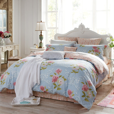 

(Dohia) Комплект постельных принадлежностей из хлопка Twill Double из 4-х частей 1,5 м Mirabel 200 × 230 см