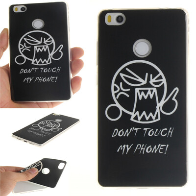 

Do not touch me Pattern Soft Thin TPU Rubber Silicone Gel Case Cover for XIAOMI MI 4S