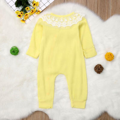 

Cute Newborn Toddler Baby Girl Lace Romper Jumpsuit Bodysuit Playsuit Clothes US