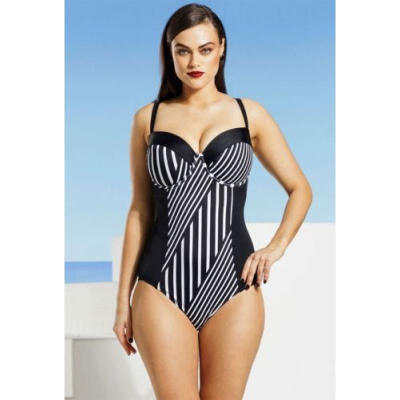 

Plus Size Women One Piece Monokini Swimwear Push Up Padded Bikini Swimsuit New