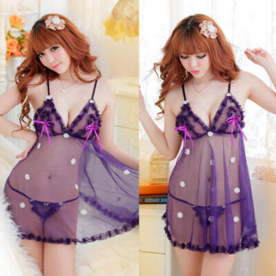 

Women Lace Sexy-Lingerie Nightwear Underwear G-string Babydoll Sleepwear Dress