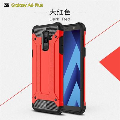 

Fivice Samsung Galaxy A6 PLUS case Luxury Silicone Diamond Armor PC Hard Shell Phone Case