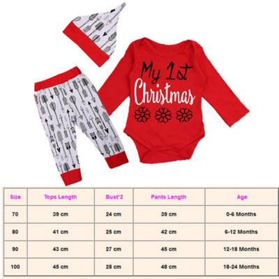 

Christmas Baby Boy Girl Infant Clothes Cotton Snowflake RomperLong Pants Outfit