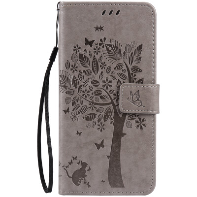 

Gray Tree Design PU Leather Flip Cover Wallet Card Holder Case for IPHONE 7 PLUS