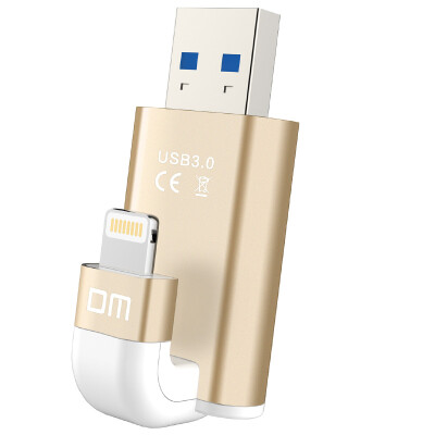 

Дважды линия короткохвостая диск DM Aiplay Pro 128G Apple, телефон U диск USB3.0 компании Apple MFi сертификации официальный iPhone и IPad ИМАК U (Тиран золото)