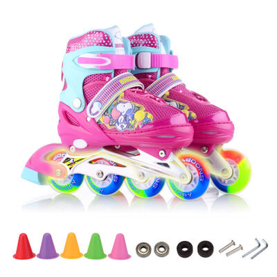 

Snoopy SNOOPY children's skates single full flashing ice skating wheel skates blue M code ET668