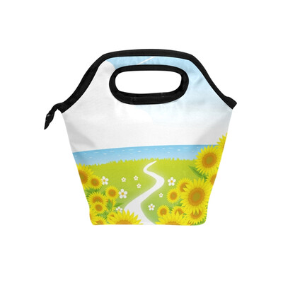 

Beach Sunflower Lunch Bag Tote Bag Travel Picnic Organizer Lunch Holder Handbags Lunch Bag Box