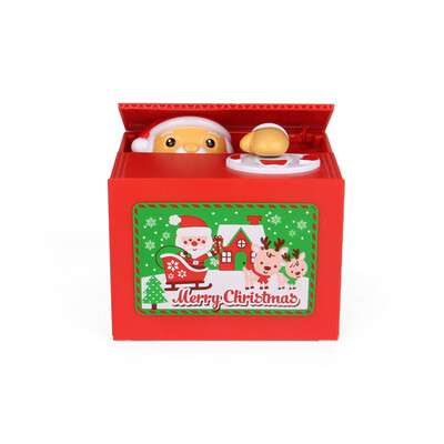

Steal Money Santa Claus Electronic Piggy Bank Coin Grabing Eating Money Saving Box Desk Toy Christmas Gift