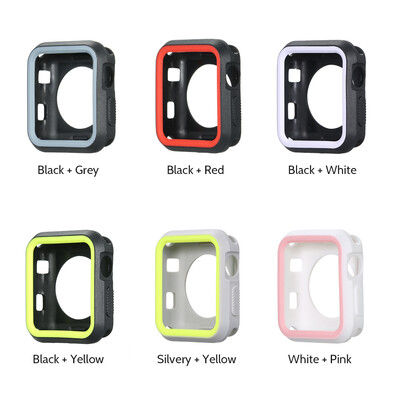 

Soft Silica Gel Watchcase Breakingproof Protective Watch Cover For Apple Watch 32