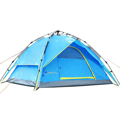 

3-4 People Double Layers Waterproof Breathable Automatic Tent with Bag