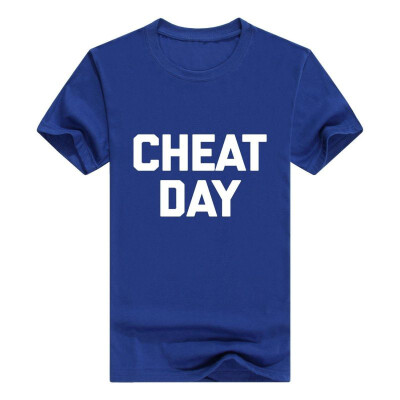 

Cheat Day Men T-Shirt Funny Saying Sarcastic Novelty Gym Workout
