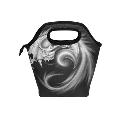 

Lunch Bag Sharp Teeth Tote Travel Picnic Insulated Handbags Portable Zipper Lunch Bag Box
