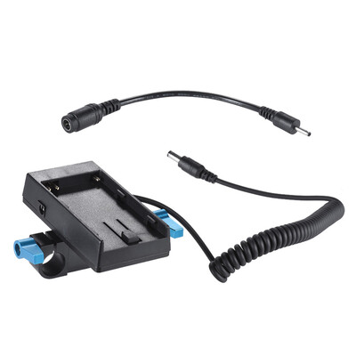 

Andoer Camera Battery Mount Plate Power Supply Adapter with 15mm Rod Clamp for BMD BMCC BMPCC for Sony BP-U60U30 Battery