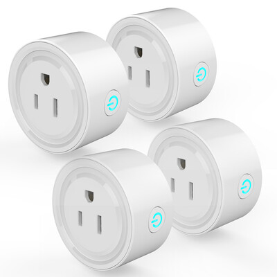 

4PCS Wifi Smart Plug Wi-Fi Enabled Mini Socket Outlet App Remote Control Wireless Portable Automatic Timer Sockets with ONOFF Swi