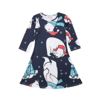 

Women Kids Girls Christmas Dress Evening Cocktail Party Dress Clothes Outfits US