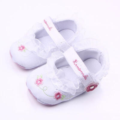 

Cute Baby Girls Non-Slip Newborn Infant Baby Toddler Lace Frilly Flower Shoes