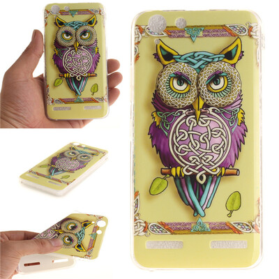 

Owl Pattern Soft Thin TPU Rubber Silicone Gel Case Cover for Lenovo VIBE K5