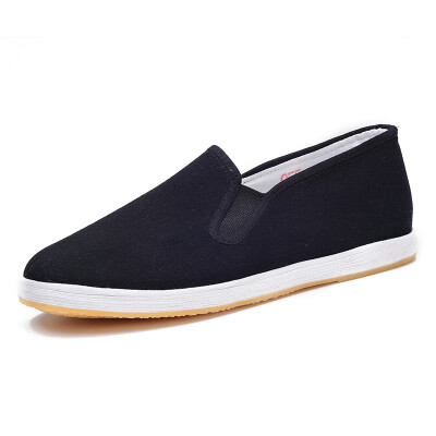 

Cloth cloth old yuan Beijing shoes men's shoes hand at the end of the Melaleuca at the end of the shoes men's breathable feet casual shoes low to help solid color patch lazy shoes black 42 yards