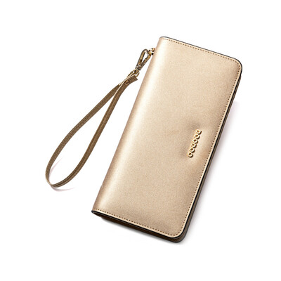 DOODOO кошелек женский длинный раздел Япония и Южная Корея кожа молния г-жа длинный молния кошелек кошелек кошелек кошелек D6901 золото