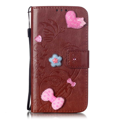 

Brown Flower Design PU Leather Flip Cover Wallet Card Holder Case for HUAWEI HONOR 5X